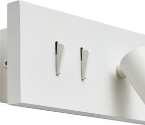 Moderne wandlamp wit verstelbaar met USB-C incl. LED - Modric