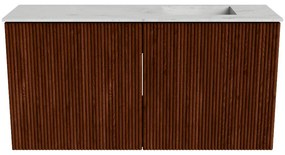 Mondiaz Joya DLux 80cm toiletmeubel ruby met wastafel faye rechts 1 kraangat opalo