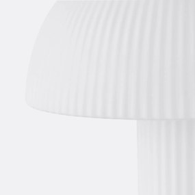 Paddestoellamp, gestreept opalineglas, Loulou