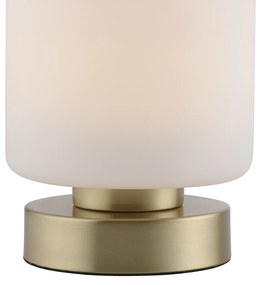 Tafellamp messing incl. LED 3-staps dimbaar met touch - Mirko Modern rond Binnenverlichting Lamp