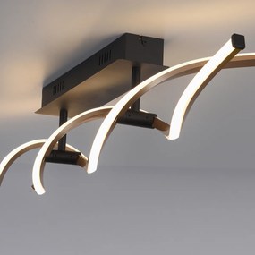 Design plafondlamp goud langwerpig incl. LED dimbaar - Zina Design Binnenverlichting Lamp