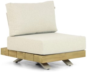 Hoek loungeset 6 personen Teak Taupe  Santika Furniture Santika