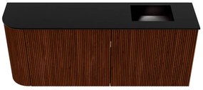 Mondiaz Joya 100cm toiletmeubel ronding links ruby met wastafel faye rechts 1 kraangat urban