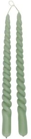 Dinerkaars gedraaid, celadon groen, 29 cm, set van 2