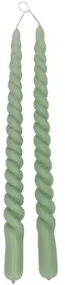 Dinerkaars gedraaid, celadon groen, 29 cm, set van 2