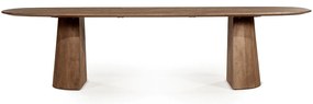 Eleonora Lune Eettafel Maanpoot Bruin 300cm - 300 X 105cm.