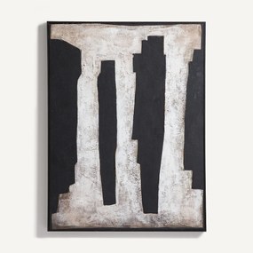 Wandkader, handgeschilderd met stofapplicatie, APIA