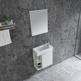 Badstuber Spring toiletmeubel 50x60cm wit met spiegel