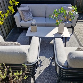 Garden Impressions Sentosa loungeset 4-delig - donker grijs
