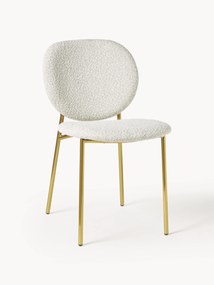 Bouclé gestoffeerde stoelen Ulrica, 2 stuks