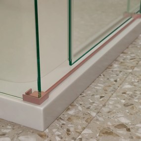Saniclear Supreme douchecabine 90x90cm anti-kalk geborsteld koper