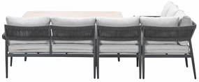 Garden Impressions Tineo lounge dining set 5-delig - donker grijs