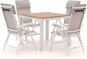 Diningset Bellagio | 4 personen | Tuinset polywood | 5-delig | Kees Smit Tuinmeubelen