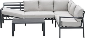 Garden Impressions Denver loungeset 4-delig rechts – donker grijs