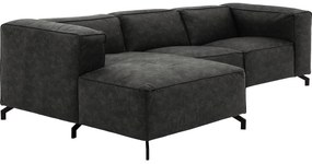 Goossens Bank Calvin grijs, micro leer, 2,5-zits, modern design
