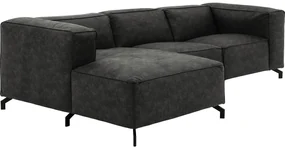 Goossens Bank Calvin grijs, micro leer, 2,5-zits, modern design