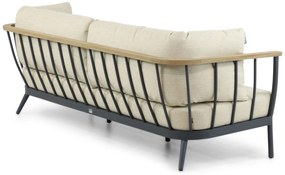 Stoel en Bank Loungeset 5 personen Aluminium/Teak Grijs  Apple Bee Condor