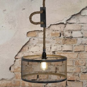 Industriele Hanglamp Grijs Met Touw