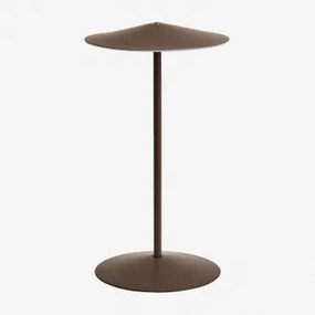 Draadloze Led-tafellamp Voor Buiten Van Ijzer Emilein Bruin – Chocolade - Sklum