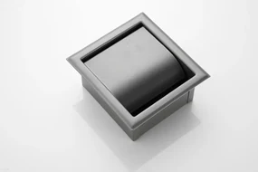 Saniclear Iron inbouw toiletrolhouder met klep gunmetal - verouderd ijzer