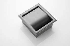 Saniclear Iron inbouw toiletrolhouder met klep gunmetal - verouderd ijzer