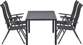 Garden Impressions Siena tuinset 5-delig verstelbaar - Kasper tuintafel 160x84 cm