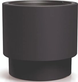 Prosperplast Heos Bloempot - Antraciet -Ø 46,8 cm - Duurzaam Kunststof