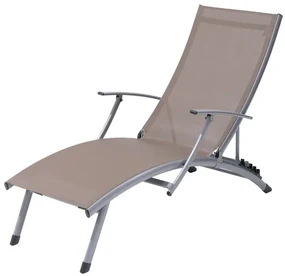Set van twee bruine tuinligstoelen Salto Tuinpunt