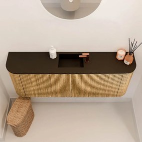 Mondiaz Joya 115cm toiletmeubel ronding links/rechts oak met wastafel faye midden 1 kraangat urban