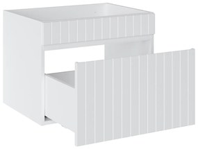 Comad Iconic White badkamermeubel 80cm met witte wastafel 1 kraangat