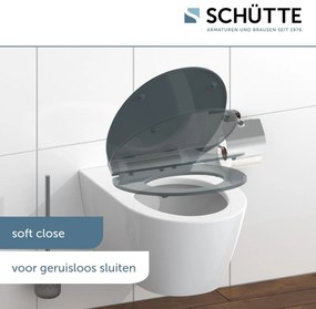 Schutte Presley dunne toiletzitting met softclose en quick release zwart