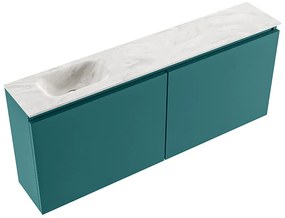 Mondiaz Ture DLux toiletmeubel 120cm smag met wastafel ostra links met kraangat