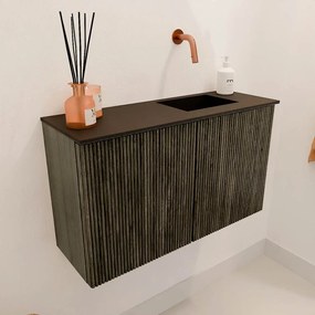 Mondiaz Joya 70cm toiletmeubel shadow met wastafel faye rechts zonder kraangat urban