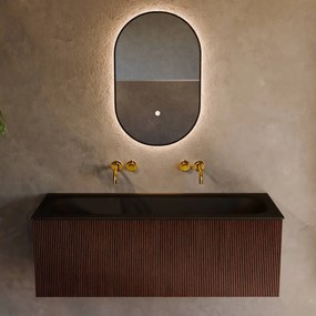 Mondiaz Kurve 120cm badmeubel ruby met 1 lade en wastafel big large midden zonder kraangat urban