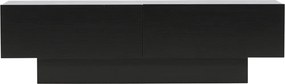 TV Meubel Met Opbergruimte Zwart - 160x47x45cm.