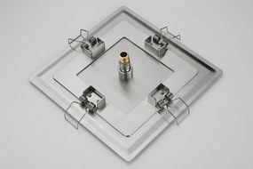 Saniclear Plus inbouw regendouche met inbouw douchekop 30x30cm en staafhanddouche RVS