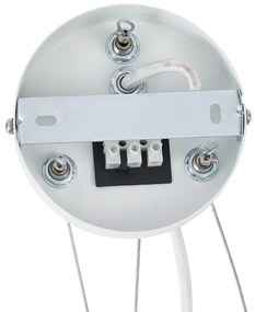 Moderne hanglamp hout print met wit 6-lichts - Jeana Circle