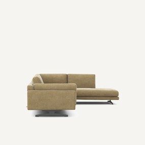 Hoekbank van stonewashed fluweel, CÉSAR