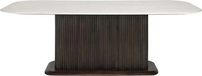 Richmond Interiors Mayfield Eettafel Marmer En Donker Hout - 230 X 100cm.