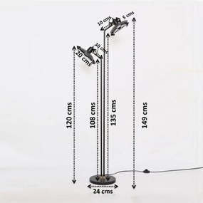 Kare Design Speaker Duo Staande Leeslamp Zwart Retro Design