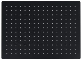 vidaXL Regendouchekop rechthoekig 40x30 cm roestvrij staal zwart