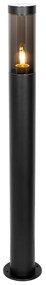 Moderne buitenlamp paal zwart 80 cm IP44 - Rox