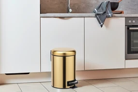 Wenko Leman afvalemmer 3 liter RVS goud mat