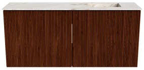 Mondiaz Joya DLux 90cm toiletmeubel ruby met wastafel faye rechts zonder kraangat frappe
