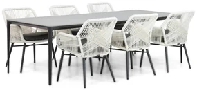 Tuinset 6 personen 240 cm Rope Wit Lifestyle Garden Furniture Advance/Gianna