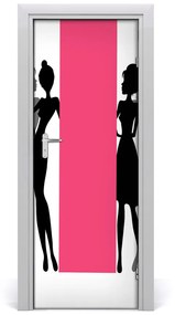 Deur sticker Silhouetten van vrouwen 75x205 cm