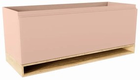 Mondiaz FLOTT wastafelonderkast - 120x45x50cm - 1 lade - uitsparing links en rechts - softclose - Rosee M41115Rosee