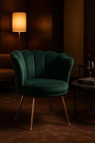 Dunsa stoel van goudfluweel