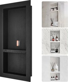 VEVOR Wandnis 10x40.64x81.28cm Douchenis Betegelbare Dubbellaagse Waterdichte Nis Installatie Achterwand Materiaal (XPS, Hout, Cement) Geschikt voor Badkamer Slaapkamer Studeerkamer