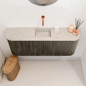 Mondiaz Joya DLux 105cm toiletmeubel ronding links/rechts shadow met wastafel faye midden zonder kraangat opalo